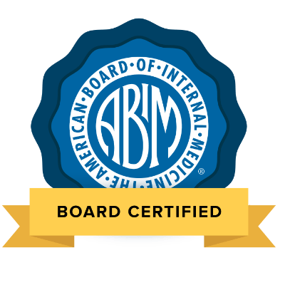 The American Board of Internal Medicine Board-Certified badge