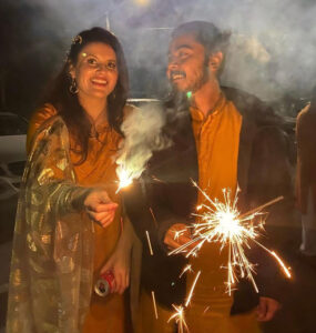 Los residentes celebran el Diwali