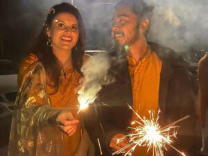 Resident celebrating Diwali