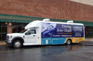 The Wright Center for Community Health’s 34-foot Driving Better Health mobile medical unit brings high-quality health care services directly to the most vulnerable and medically underserved populations in Northeast Pennsylvania. Driving Better Health Mobile COVID-19 and Routine Vaccination Clinics will be held in May and June in the greater Hazleton area.