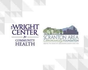 Graphic of The Wright logo and Scranton Area Community Foundation