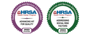 HRSA Badge awarded to the Wright Center