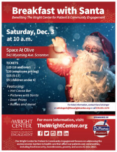Breakfast with Santa event flyer