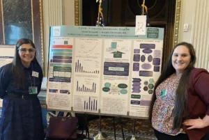 Melissa Bonnerwith, project manager of public health education and AmeriCorps VISTA at The Wright Center, delivered the poster presentation during the “Summit on COVID-19 Equity and What Works Showcase” at the White House Eisenhower Executive Office Building.