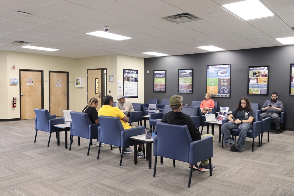 The waiting room at The Wright Center for Community Health Wilkes-Barre