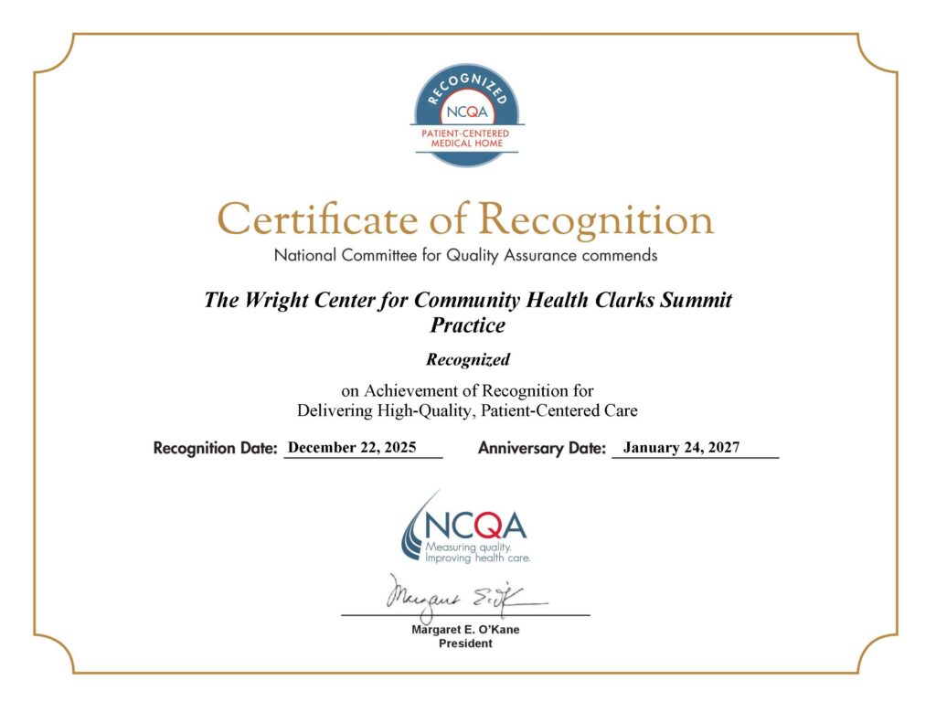 Clarks Summit NCQA certificate