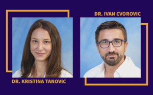 Dr. Kristina Tanovic and Dr. Ivan Cvorovic's professional headshots