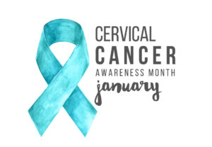 Cervical Cancer Health Awareness Month ribbon