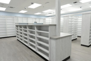 The new pharmacy at The Wright Center for Community Health Wilkes-Barre while still empty