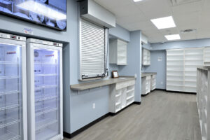 The new pharmacy at The Wright Center for Community Health Wilkes-Barre while still empty