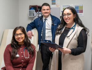 Drs. Ramsha Khan, Enrico Pelicci, and Sandra Rabat
