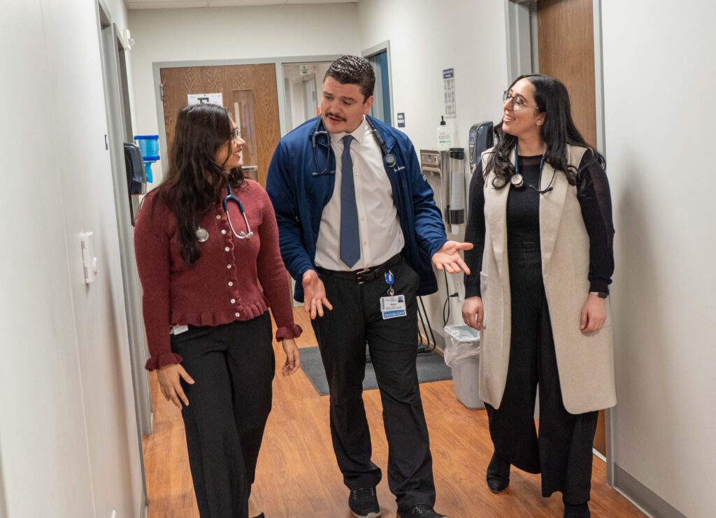 Drs. Ramsha Khan, Enrico Pelicci, and Sandra Rabat