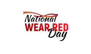 National wear red day isolated on white background.
