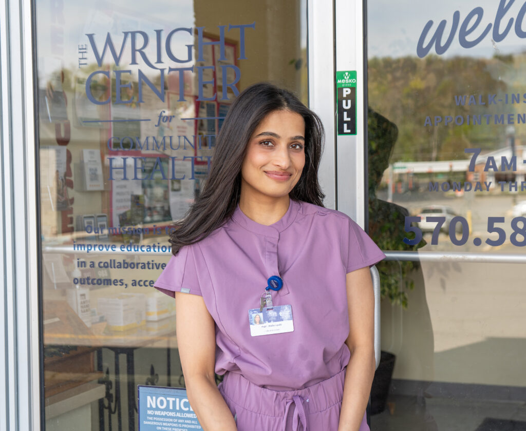 Dr. Pujita “Siri” Mallampalli, a medical assistant at The Wright Center for Community Health Clarks Summit, will begin training as an Internal Medicine resident physician in July at The Wright Center for Graduate Medical Education