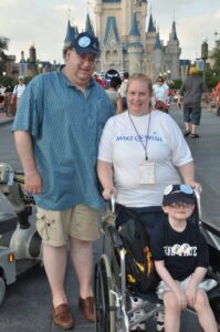 The Gallagher family visited Disney World in 2011, soon after Patrick Gallagher underwent his first kidney transplant.