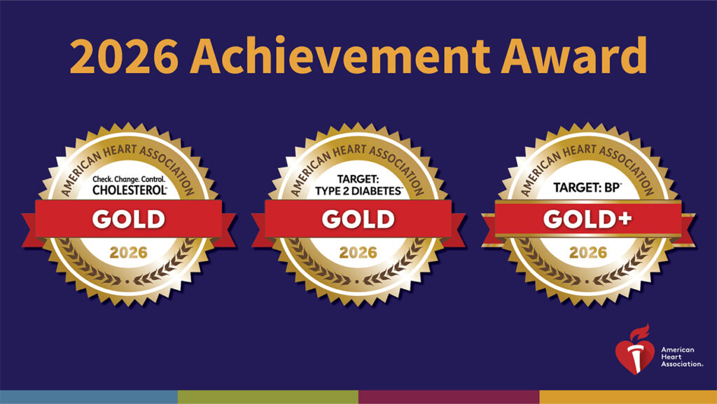 The Wright Center for Community Health earns three American Heart Association achievement awards